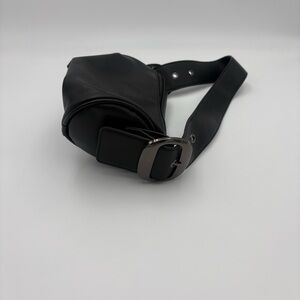 Black Leather Mini Purse 100% recyclable polyester